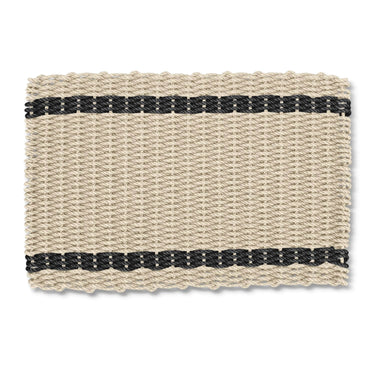 Doormat for Outside, Lobster Rope Doormats, Sand with Black Tailored Stripes, Top Rated Doormats